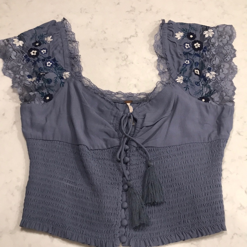 Free People Short Sleeve Crop